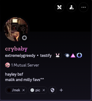 Her discord account atm